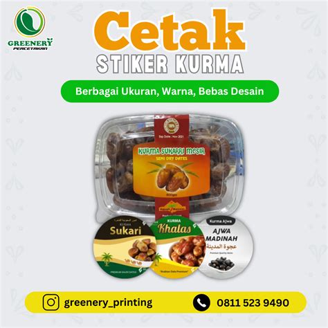 Cetak Stiker Kurma Selly Greenery Medium