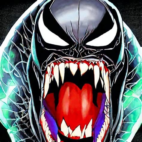 A Manga still shot showing Venom from Marvel transforming in ultra ...