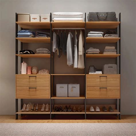 Kit Estantes Closet Organizador Roupas Off White Mdf