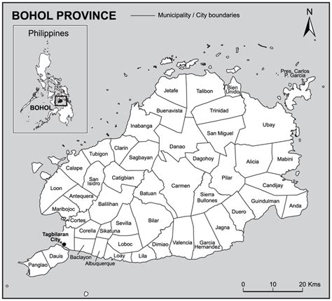 Map of the province of Bohol Philippines. BOHOL FACTFILE. Total ...