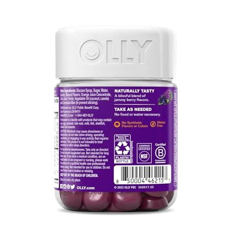 OLLY Sleep Immunity Melatonin Gummy Vitamin C Zinc Echinacea 3mg