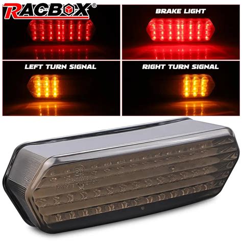 Motorcycle Led Integrated Tail Light With Led Turn Signal Indicator For