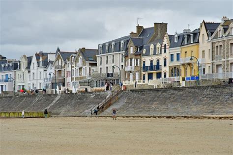 Saint Malo France July 30 2023 Sillon Beach Editorial Image Image