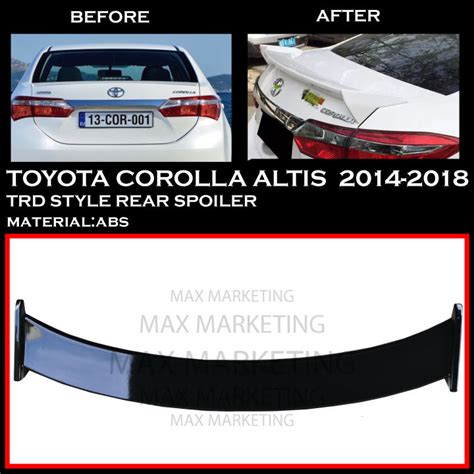 Toyota Corolla Altis Trd Style Rear Trunk Spoiler Wing With