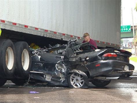 Camaro Drives Under Semi Truck Trapping Four Chevy Hardcore