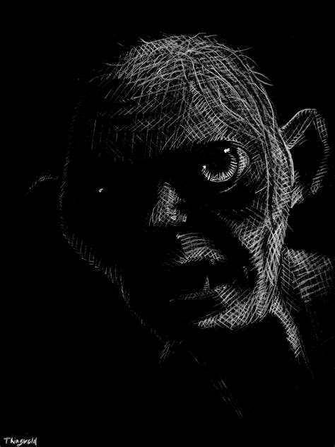 Gollum (original art) - The artwork of Brad Thingvold