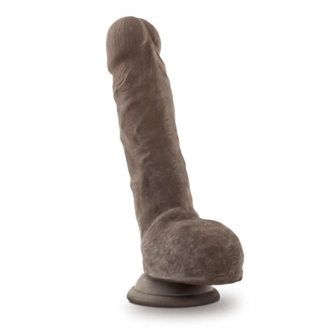 Au Naturel 9 Inches Sensa Feel Dildo Chocolate Brown Shop MQ