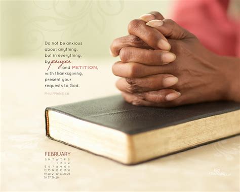 Feb 2012 - Prayer Desktop Calendar- Free February Wallpaper