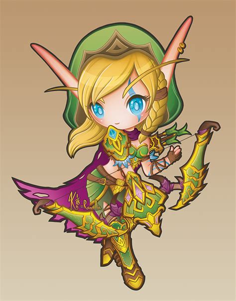 Chibi Alleria Windrunner From World Of Warcraft World Of Warcraft Game Warcraft Art World Of