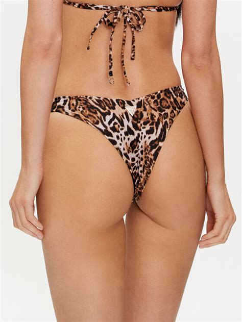 Guess Dół od bikini E4GO17 MC04R Brązowy Modivo pl