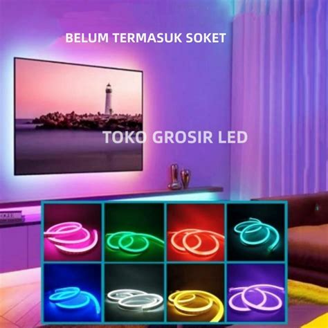 Jual Lampu Led Neon Flex Selang V Meteran Flexible Sign Strip