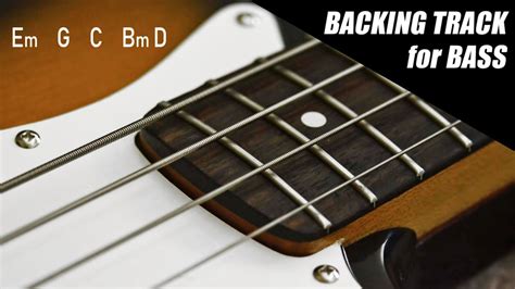 Bass Backing Track Funk Rock Disco E Minor Youtube