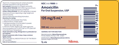 Dailymed Amoxicillin Powder For Suspension