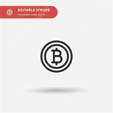 Vector Icon Template For Bitcoina Simplistic And Elegant Illustration