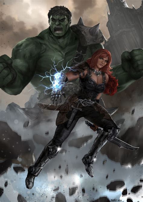 Black Widow And Hulk Fantasy Black Widow And Hulk Hulk Black Widow Hulk Marvel