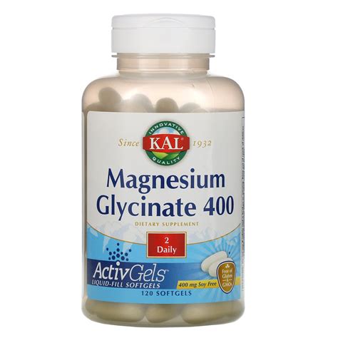 Kal Magnesium Glycinate Mg Softgels