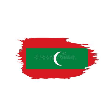 Maldives Flag Vector Illustration Stock Vector Illustration Of