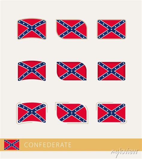 Vector Flags Of Confederate Collection Of Confederate Flags Wall