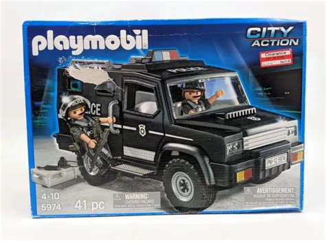 Playmobil 5974 City Action Police Tactical Unit Swat Team Van Truck