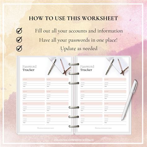 Password Tracker Template Password Tracker Pdf Password Tracker Form Track My Passwords