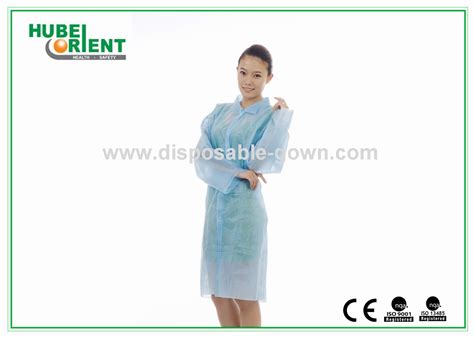 Laboratory Gowns Blue Disposable Lab Coats With ISO13485 CE MDR