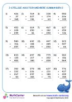3 Stellige Addition Arbeitsblatt Aufgabe 1 Arbeitsblätter Math Center