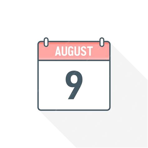 premium vector  august calendar icon august  calendar date month