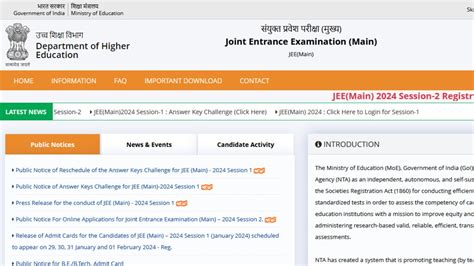 Jee Main Result 2024 Session 1nta Releases Final Answer Key Jeemain