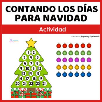 Contando los días para navidad Christmas Countdown TpT