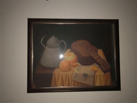 Poster Still Life With Le Journal By Fernando Botero Okvir