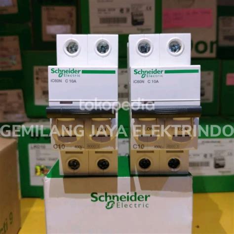 Jual Mcb Schneider Ic60n 2p 10a 6ka A9f74210 Sni Schneider Original Di