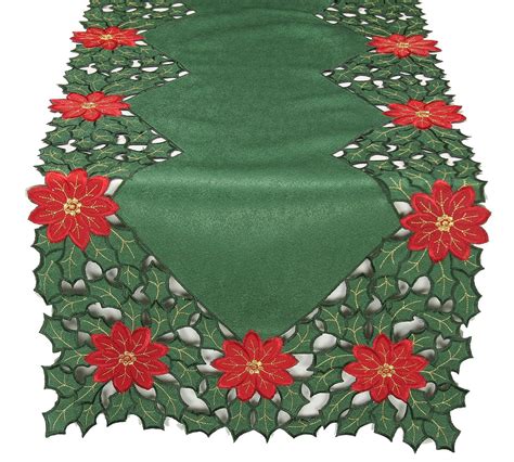 Poinsettia Table Runners Christmas Wikii