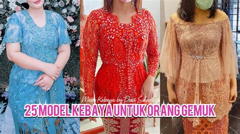 25 Model Kebaya Brokat Untuk Orang Gemuk Agar Terlihat Langsing