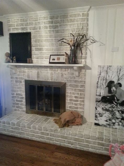 Fireplace Makeover Brick Fireplace Makeover Painted Brick