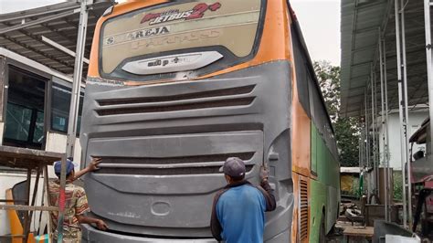 INTIP PROSES PEMASANGAN KOWEL JETBUS3 BUS GAPURANING RAHAYU R178 YouTube