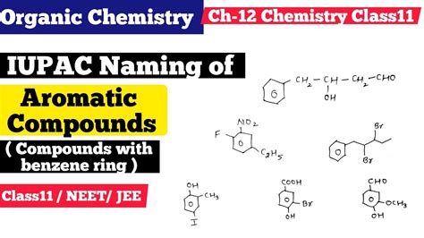 Iupac Naming Of Aromatic Compounds Benzene Ring Class 11 Chemistry