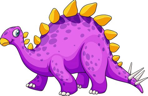 A Stegosaurus Dinosaur Cartoon Character 2600247 Vector Art At Vecteezy