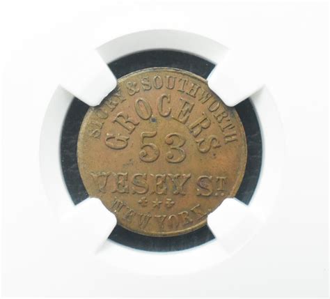 New York Ny Civil War Token F Bv A Story Southworth Ngc