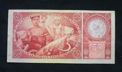 50 Korun 1929 Neperforovana Vzacna Jednopismenkova Serie X Nadherna