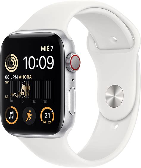 Apple Watch Se 2ª Gen Gps Cell 44mm Aluminio Plata Correa Blanca