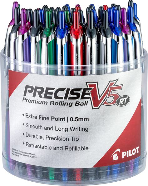 Pilot Precise V Rt Premium Rolling Ball Pens Tub Of Assorted