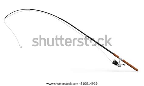 Fishing Rod On White Background 3d Stock Illustration 510514939