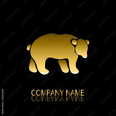 golden bear symbol Stock Vector | Adobe Stock