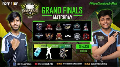 Hindi Free Fire India Championship Spring Grand Finals Youtube