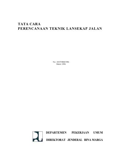 Tata Cara Perencanaan Teknik Lansekap Ja