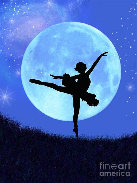 Blue Moon Ballerina Art Print By Mgl Meiklejohn Graphics Licensing In