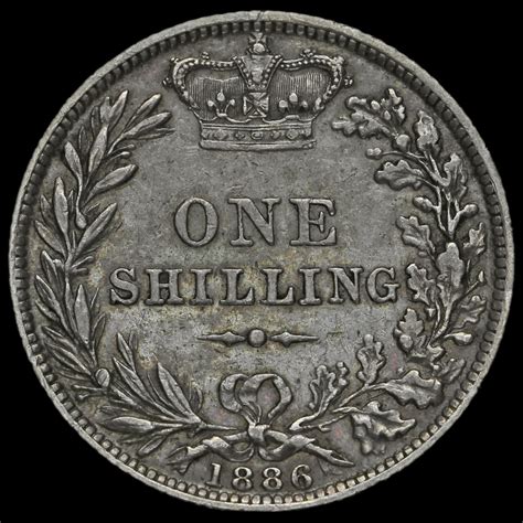 1886 Queen Victoria Young Head Silver Shilling