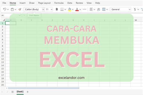 Cara Membuka Microsoft Excel Excelandor 2025