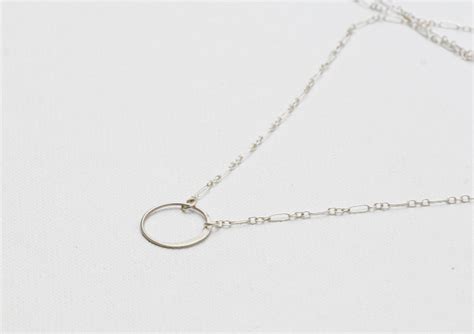 Silver Circle Necklace - Etsy