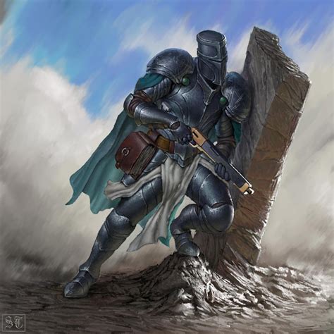 art comm  knight  waiting    shot rdnd